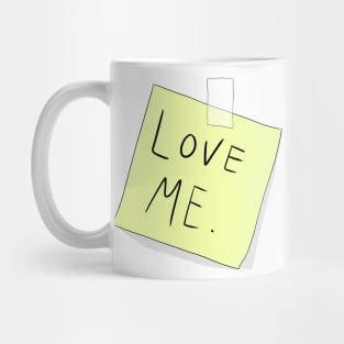 "love me" sign Mug